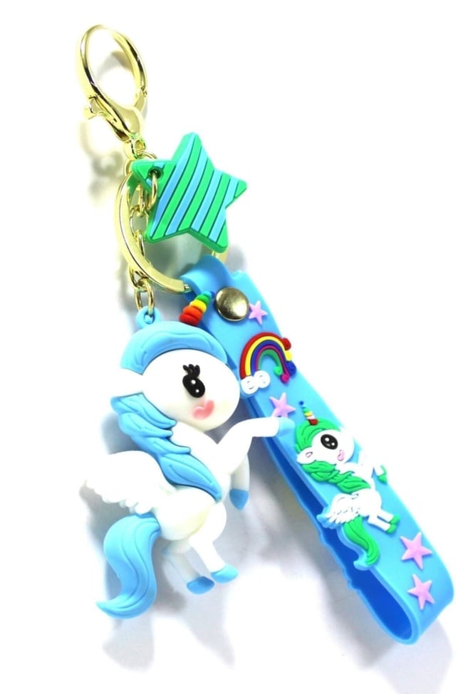 Unicorn Mavi Anahtarlık
