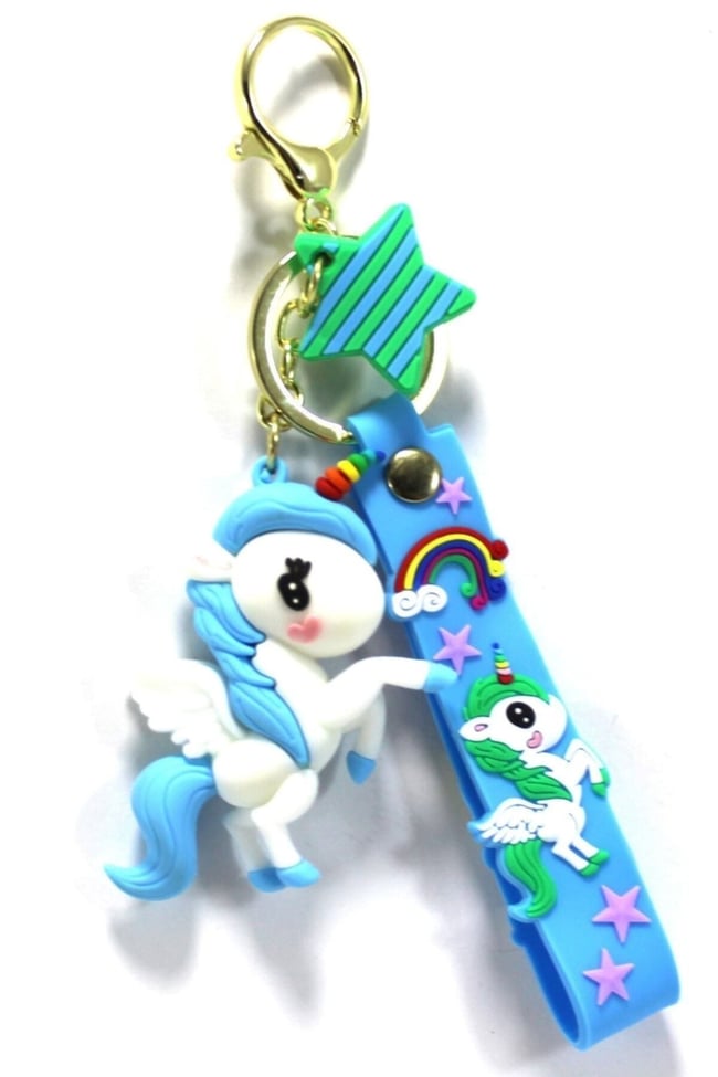 Unicorn Mavi Anahtarlık