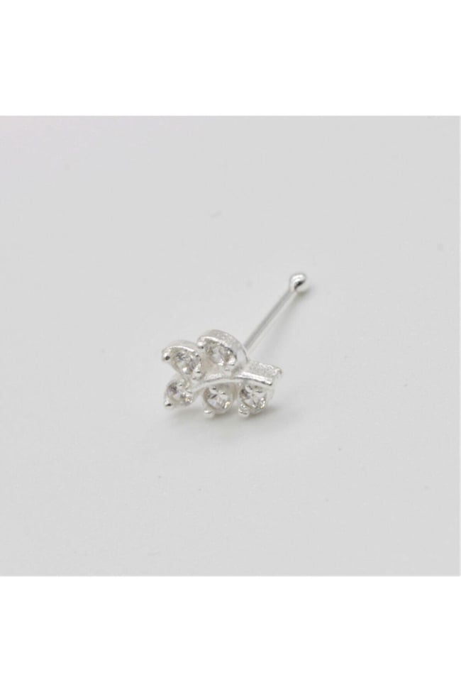 Yaprak Model | 925 Ayar Gümüş Tekli Hızma | Minimalist Burun Piercing | Kadın Takı Aksesuar