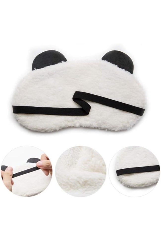Yıkanabilir Uyku Maskesi Göz Bandı Peluş Panda Model Unisex