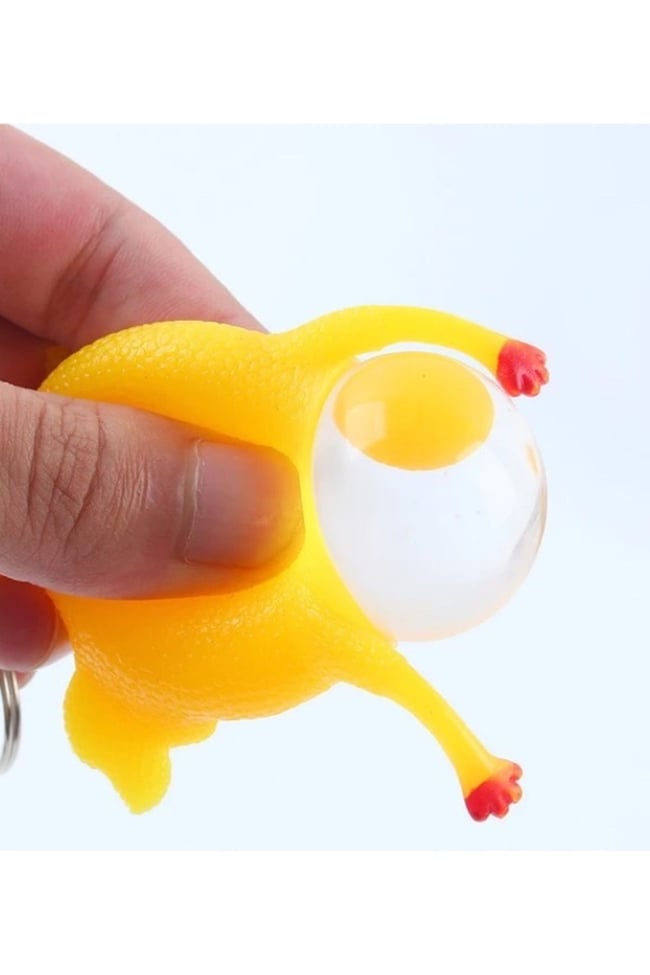 Yumurtlayan Squishy Tavuk Anahtarlık Oyuncak Çanta Cüzdan Süsü