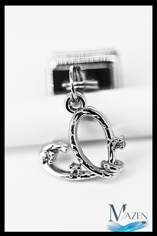 Zirkon Taşlı Kalp Sallantılı Charm | İtalyan Bileklik Uyumlu | İtalyan Çarm Kadın Takı Aksesuar