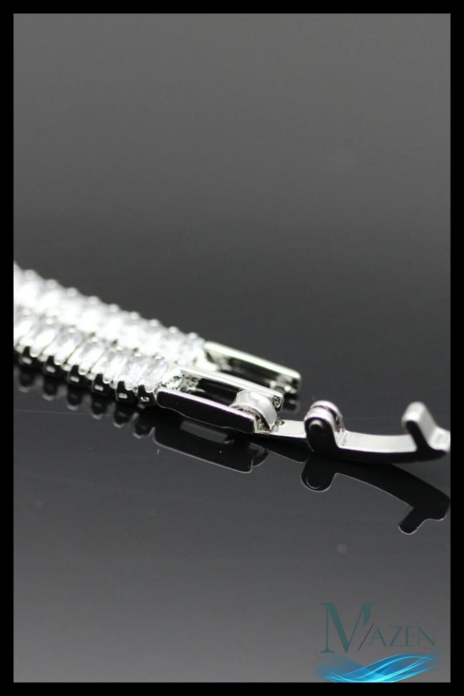 Zirkon Taşlı Kıvrımlı Su Yolu Bileklik | 316L Çelik | 16+2 cm Ayarlanabilir | Kadın Takı Aksesuar