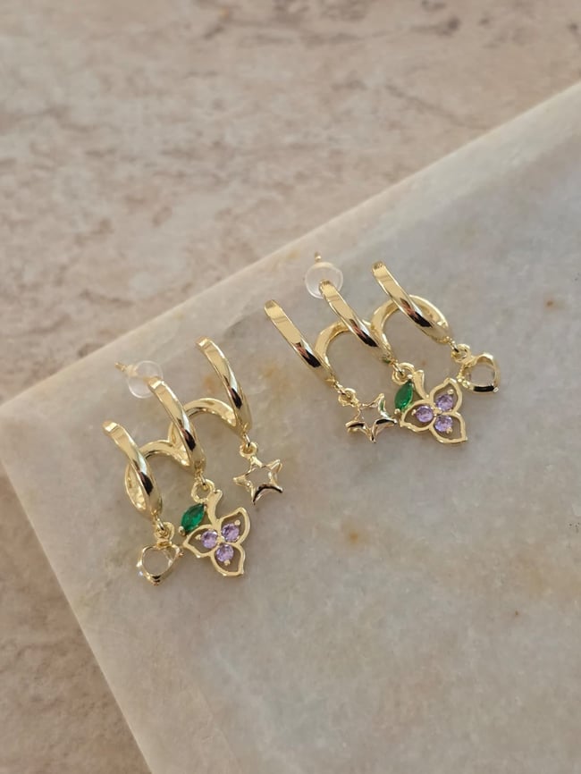 Çelik Üzüm Charm Küpe