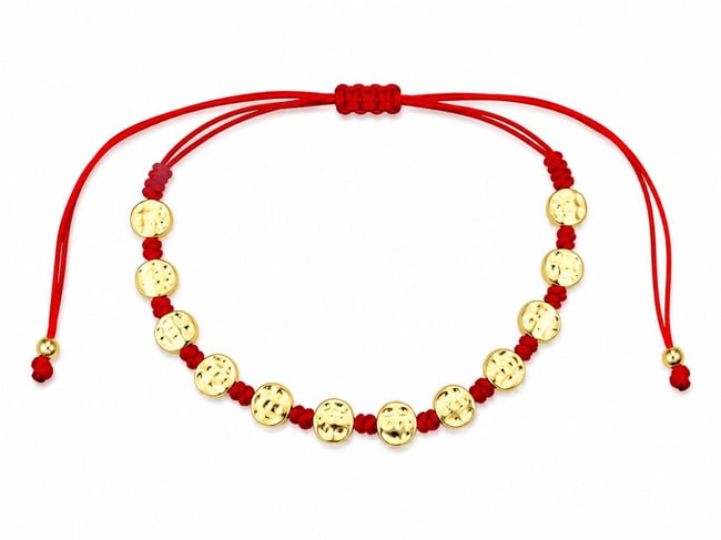 Arya Gold Detaylı İpli Bileklik