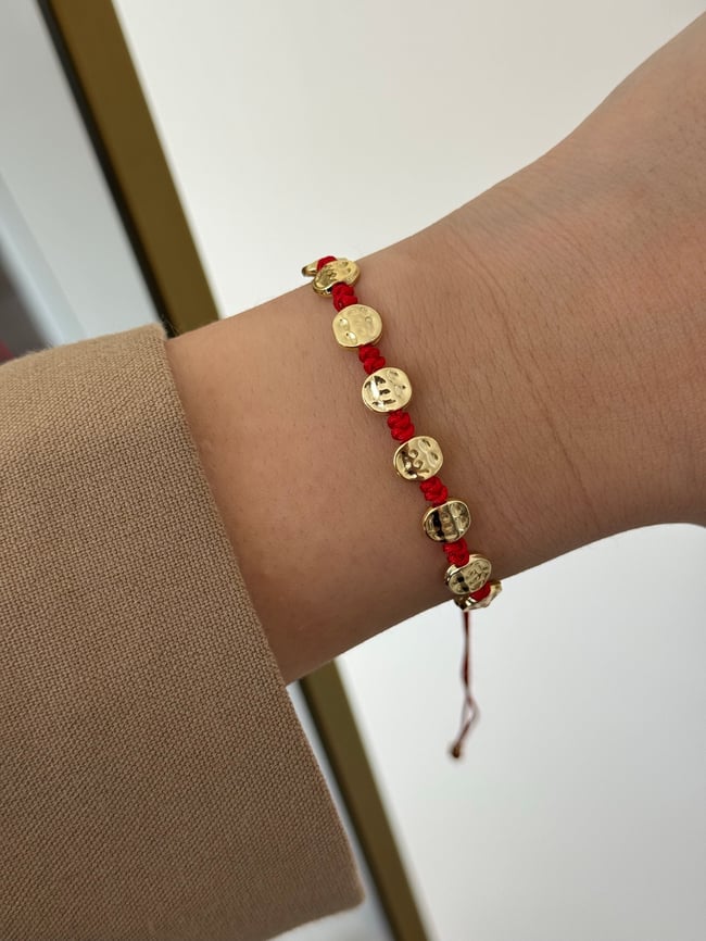 Arya Gold Detaylı İpli Bileklik