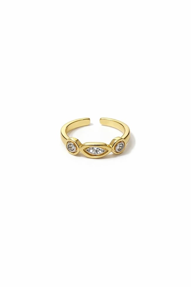 Aura Zirkon Taşlı Gold Yüzük