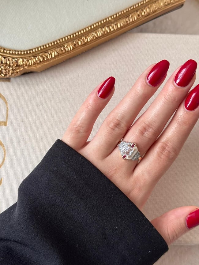 Celeste Ruby Taşlı Gold Yüzük