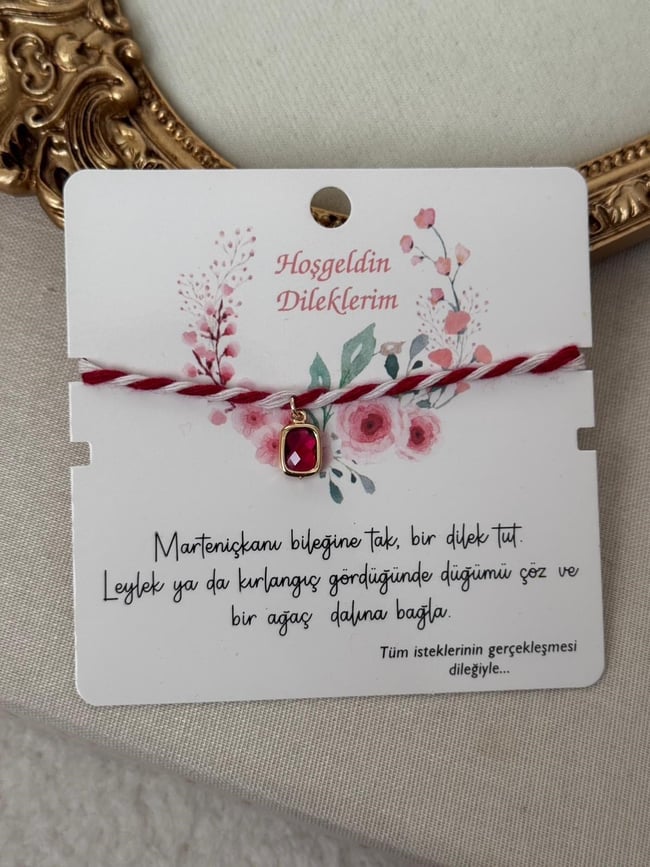 Marteniçka Bileklik  Sallantılı Boncuk Charm
