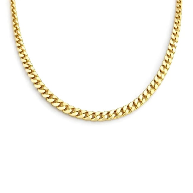 Özel Seri Gold Cuban Link Zincir Kolye