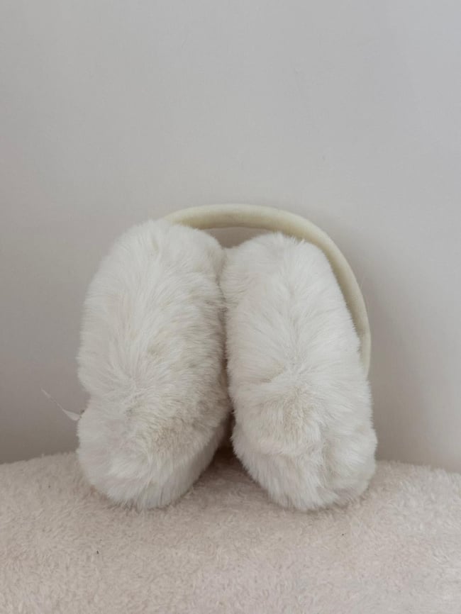 Peluş Kulaklık Beyaz