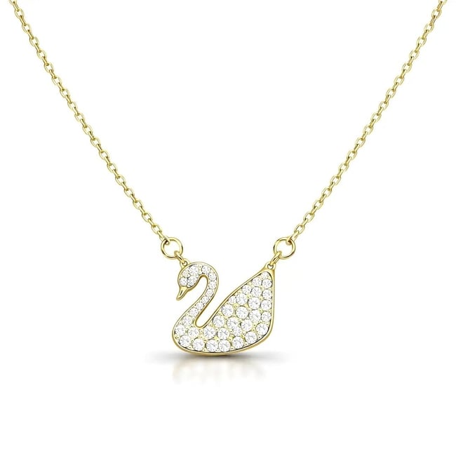 Swan Kuğu Kolye Gold