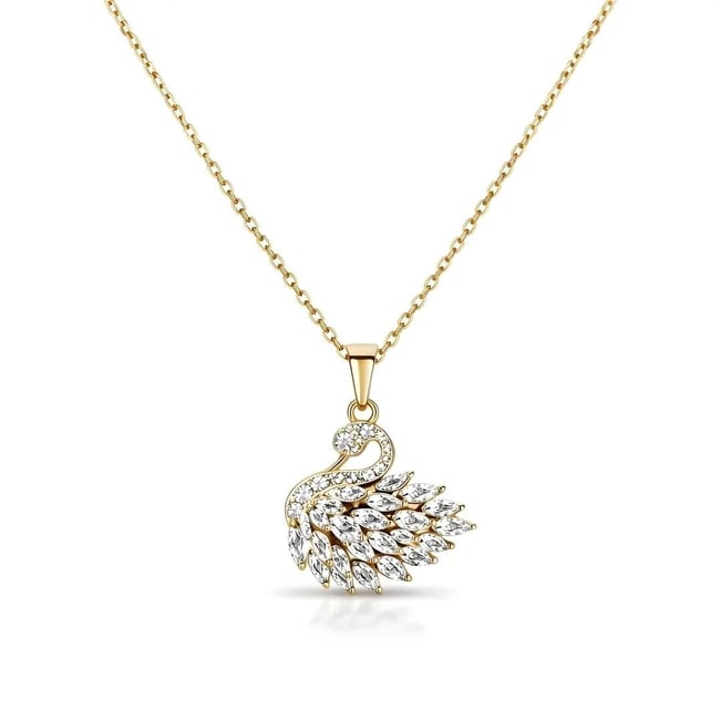 Swan Kuğu Kolye Gold