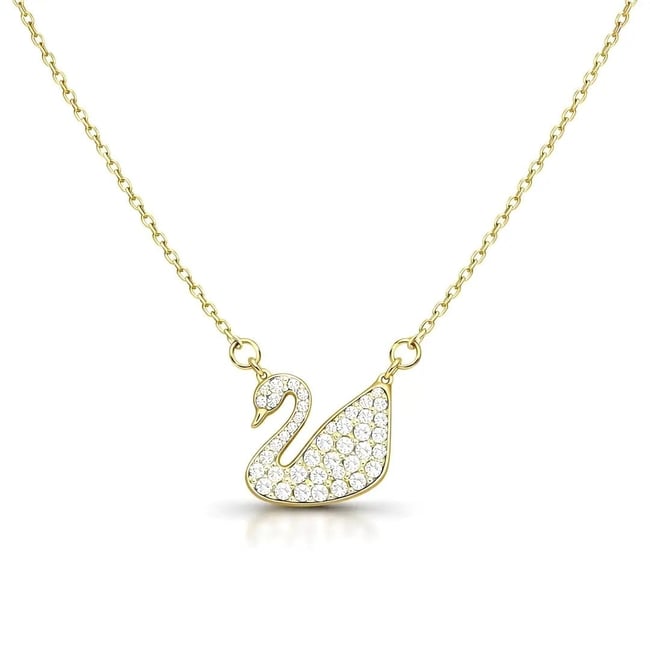 Swan Kuğu Kolye Gold