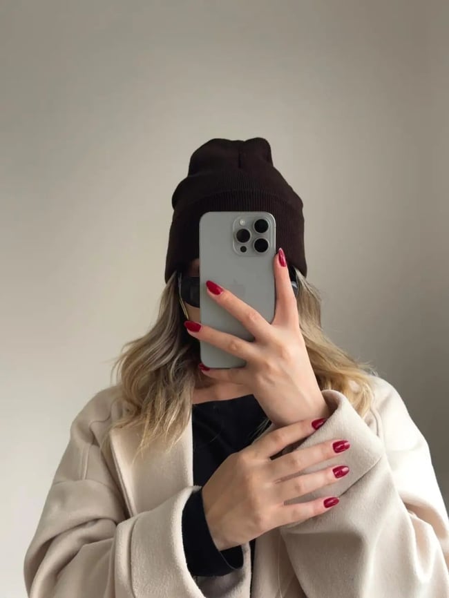 Yumuşak Pinterest Bere Bordo