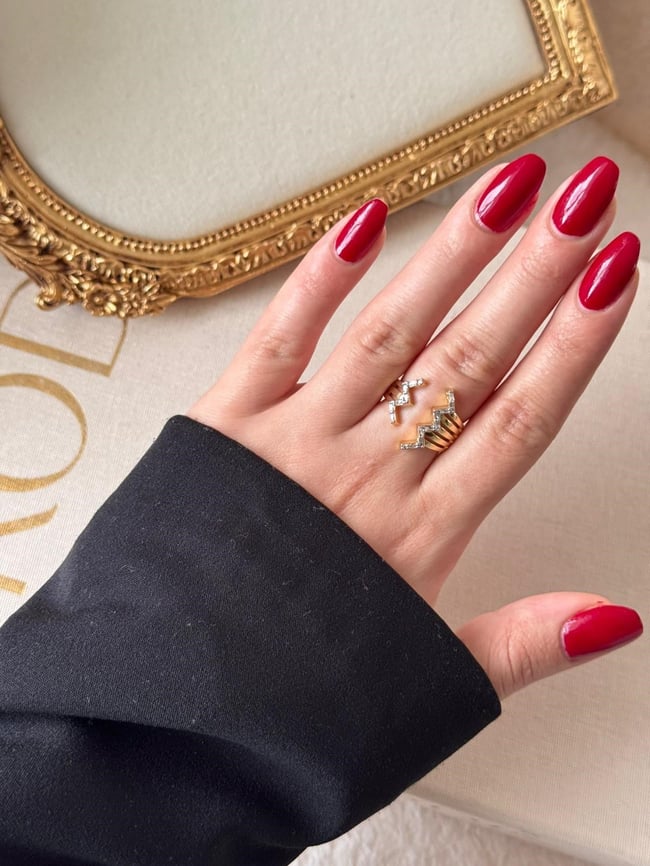 Zena Zigzag Gold Yüzük