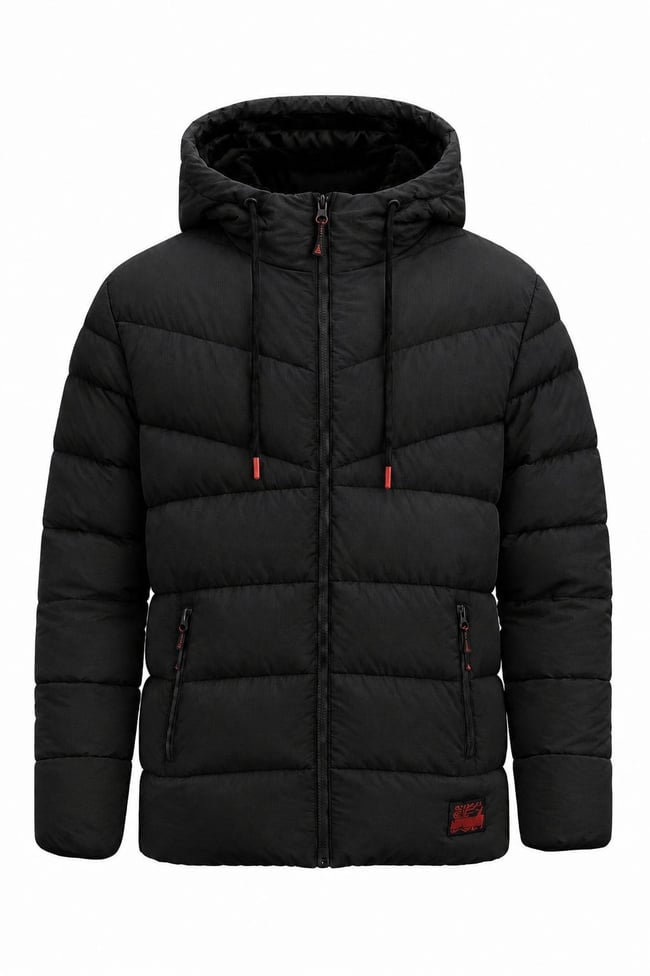 Erkek içi kürklü şişme mont