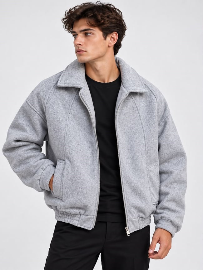 Erkek oversize kaşe mont