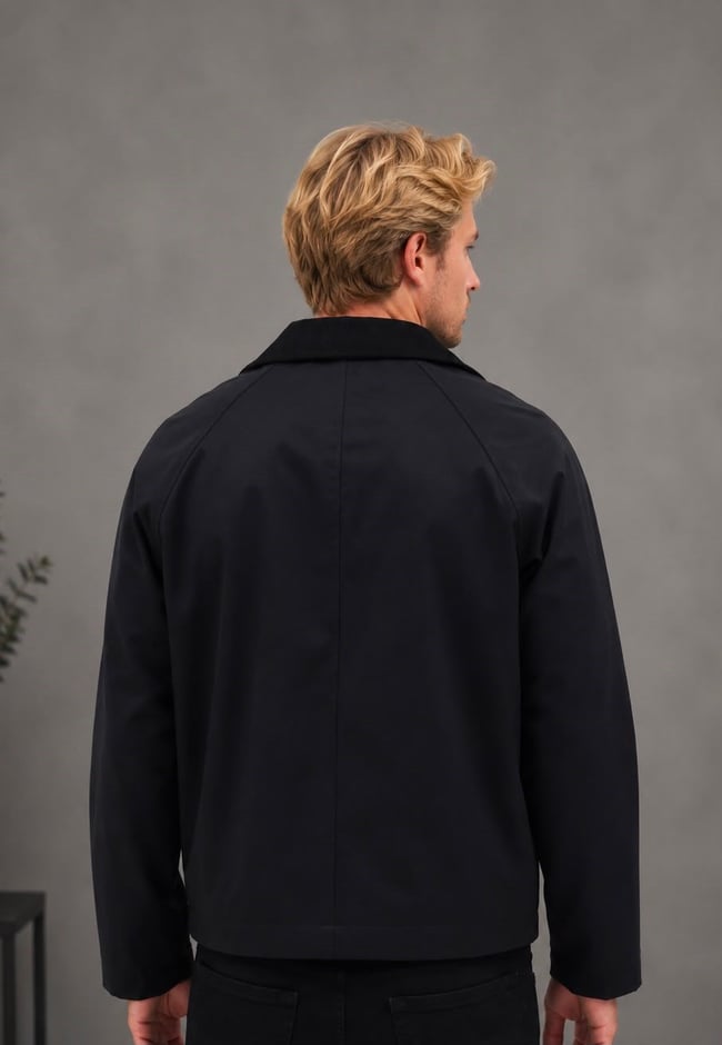 Kadife Yakalı Erkek Ceket