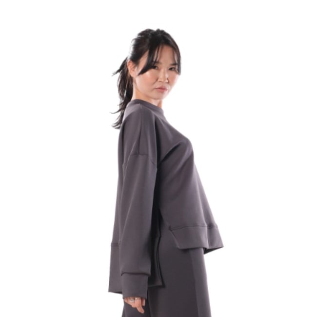 Side Slipped Blouse - ANTHRACITE ( BLUZ ) ANTRASİT