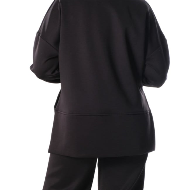 Side Slipped Blouse - BLACK ( BLUZ ) SİYAH
