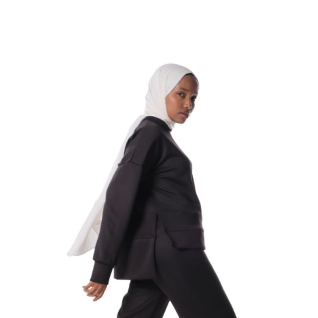 Side Slipped Blouse - BLACK ( BLUZ ) SİYAH