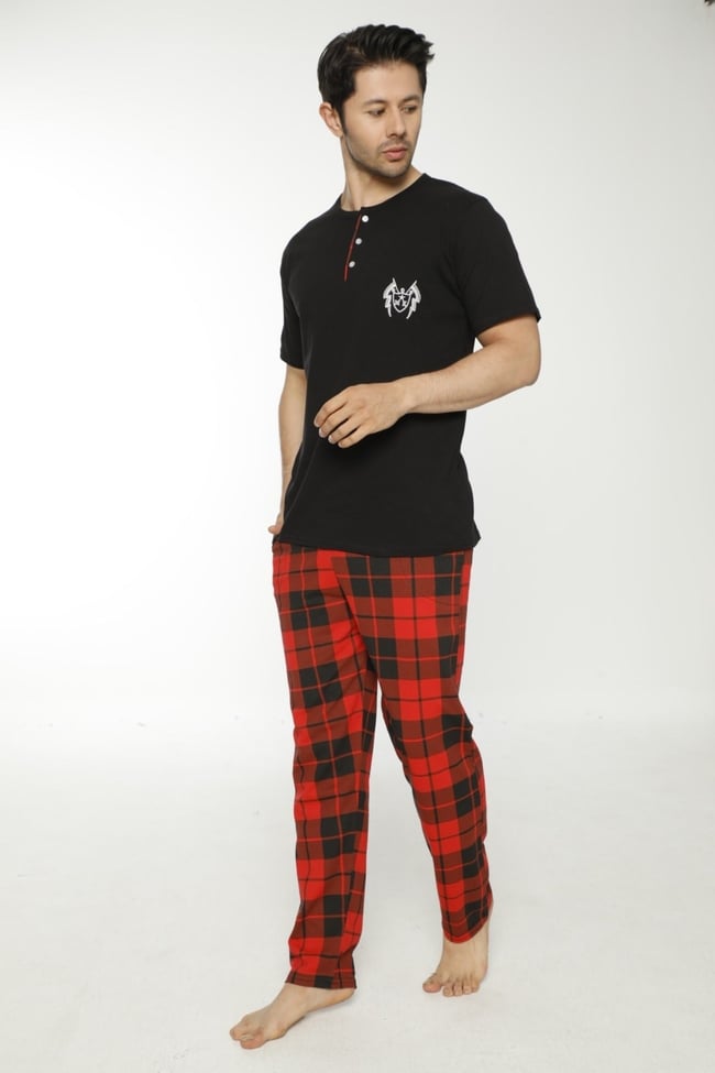 Erkek Ekoseli Pijama Takımı