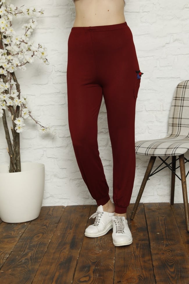 Kadın Bordo Eşofman Altı