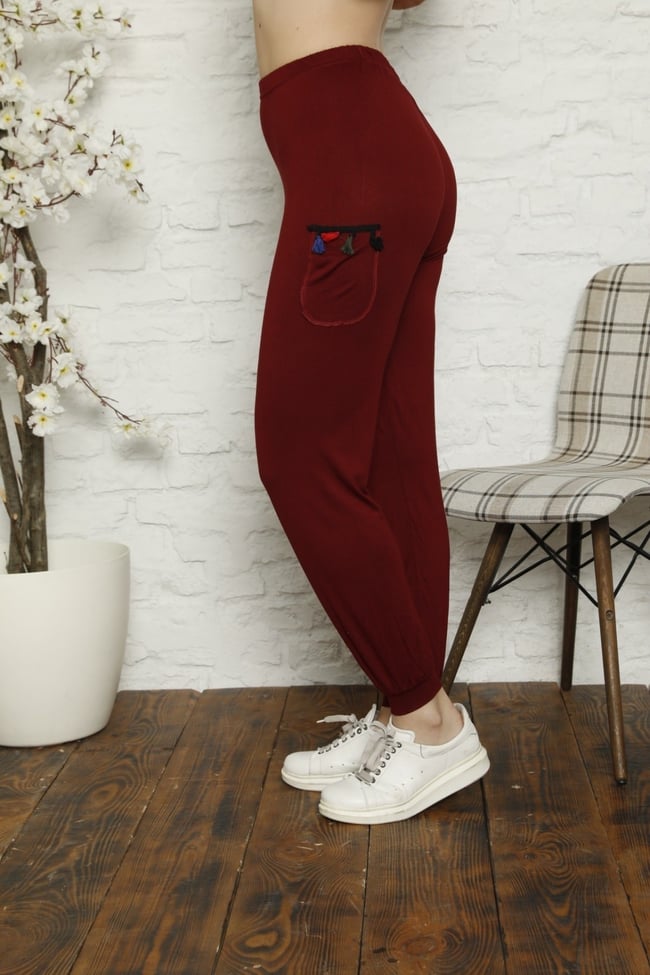 Kadın Bordo Eşofman Altı