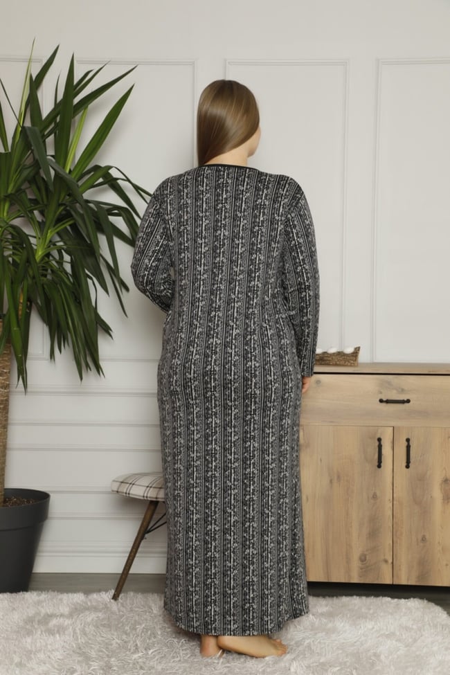 Kadın Siyah Çapraz Bağlamalı Sabahlık