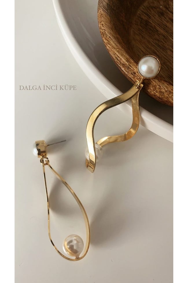 Dalga Inci Küpe