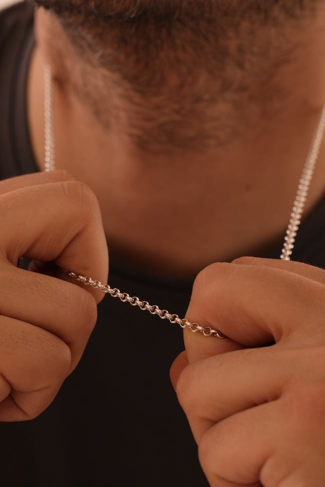 Doç 925 Ayar Gümüş Erkek Kolye