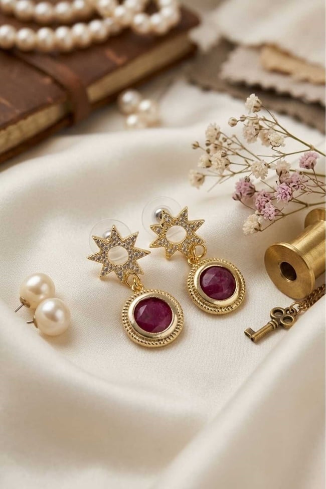 Feyz Celestial Ruby Küpe