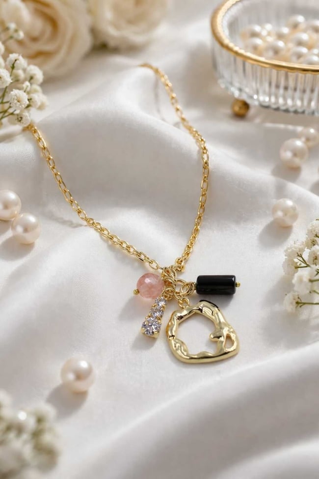 Feyz Golden Charm Kolye
