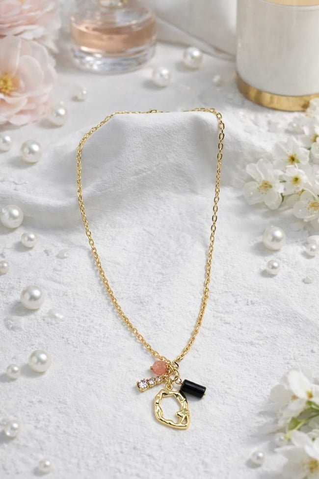 Feyz Golden Charm Kolye