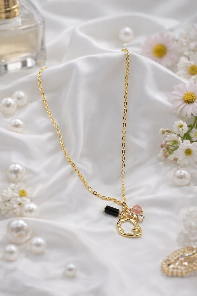 Feyz Golden Charm Kolye
