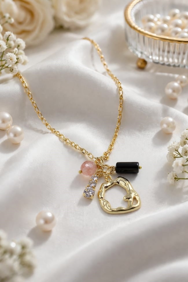 Feyz Golden Charm Kolye