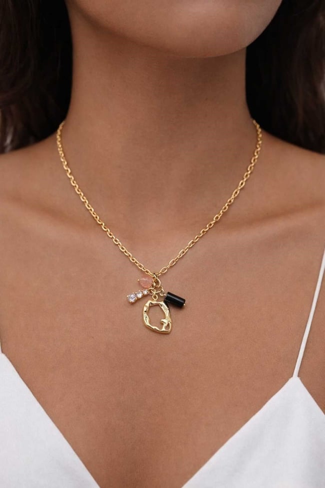 Feyz Golden Charm Kolye