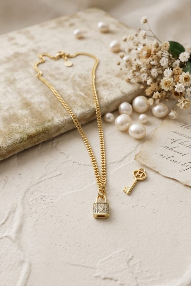 Feyz Golden Luck Charm Kolye