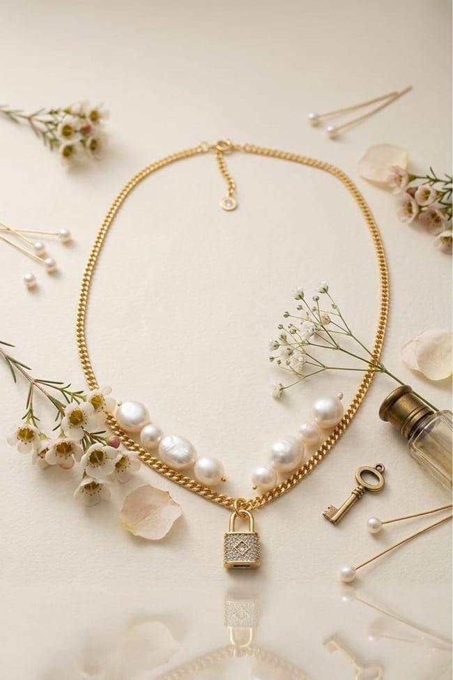 Feyz Golden Luck Charm Kolye