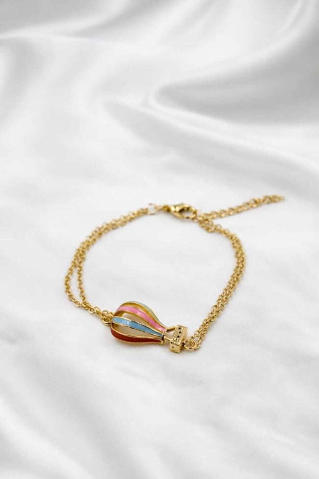 Gold Kaplama Kapadokya Balon Charm Bileklik