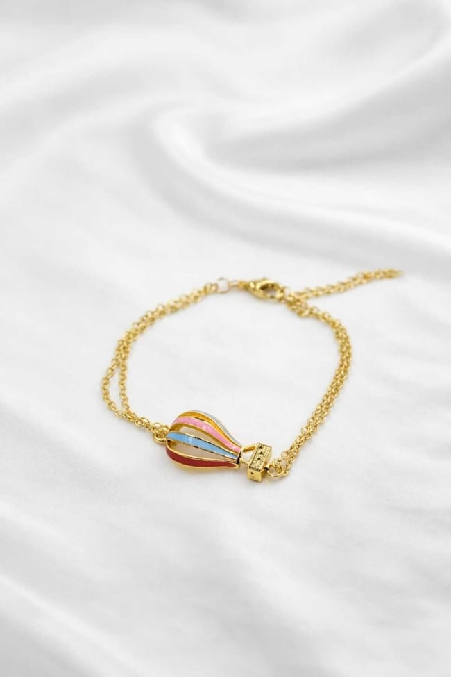 Gold Kaplama Kapadokya Balon Charm Bileklik