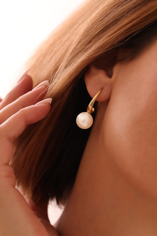 İnci Gold Küpe