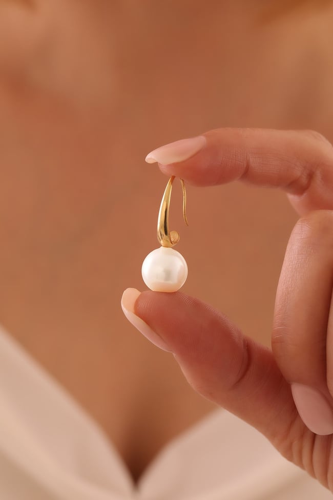İnci Gold Küpe