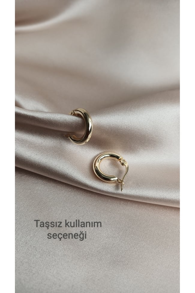 Özel Kesim Kedi Gözü Doğal Taş Tasarım Küpe