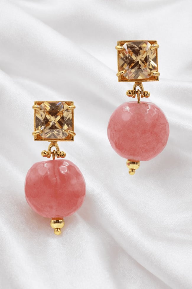 Pembe Işıltı Küpe