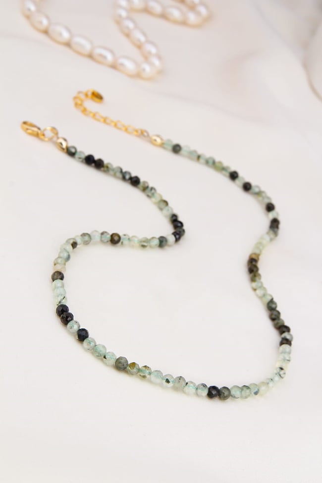 Prehnite Doğal Taş Kolye