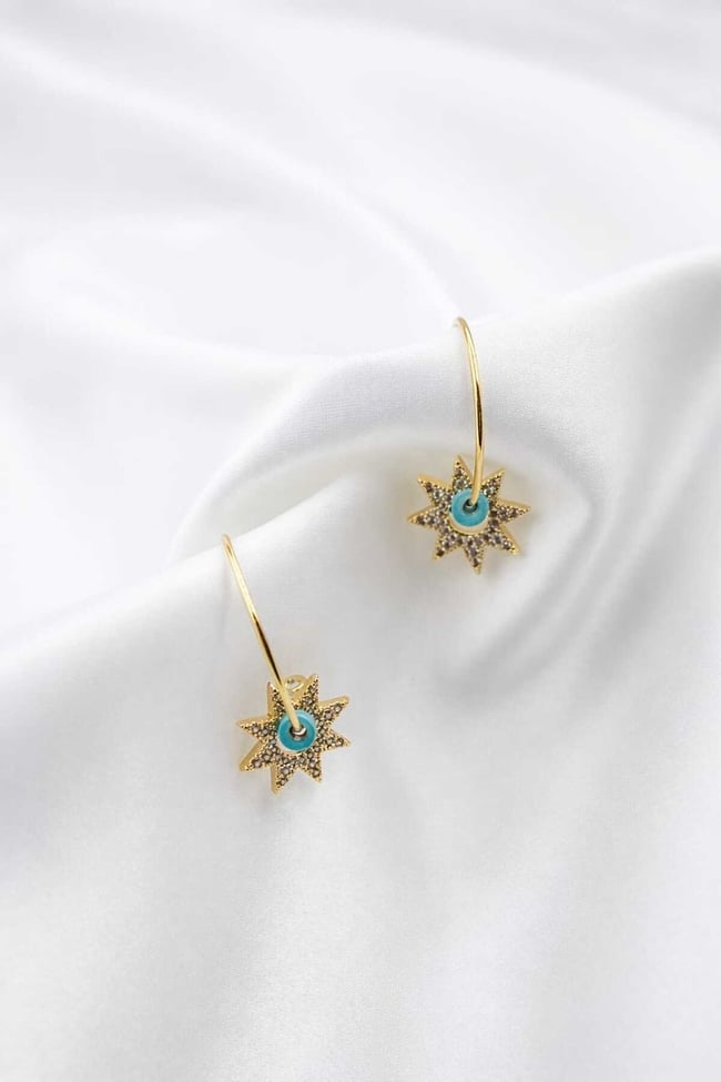 Star Charm Halka Küpe