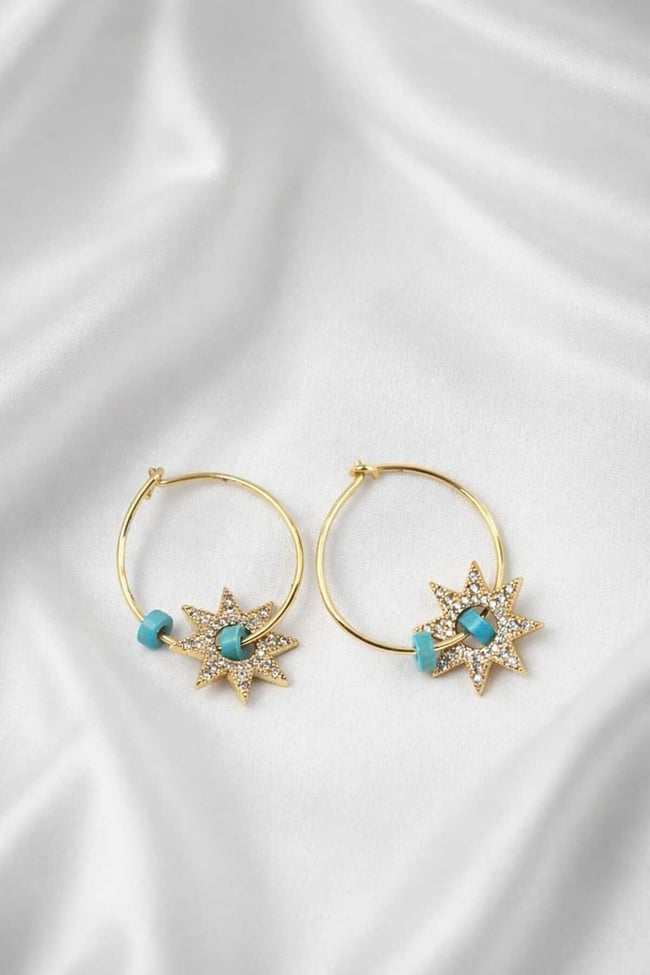 Star Charm Halka Küpe