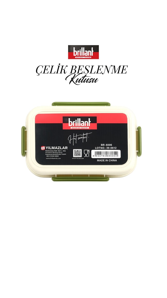 BRİLLANT Lunch Time 4 Bölmeli Lunch Box BR-6666 24X17x7,5Cm